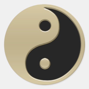 Pegatina Redonda yin yang