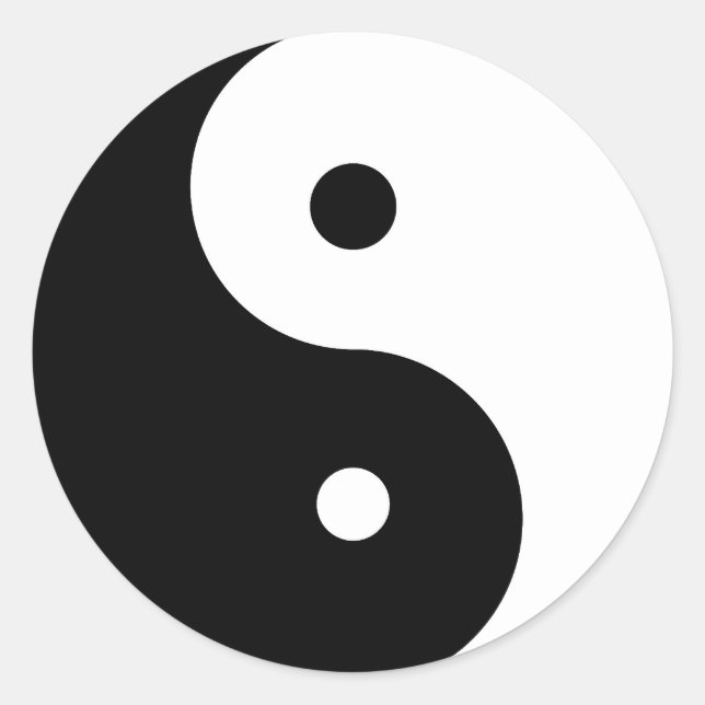 Pegatina Redonda yin yang (Anverso)