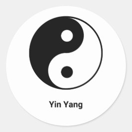 Pegatina Redonda Yin Yang