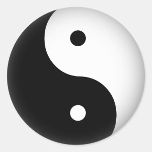 Pegatina Redonda Yin Yang