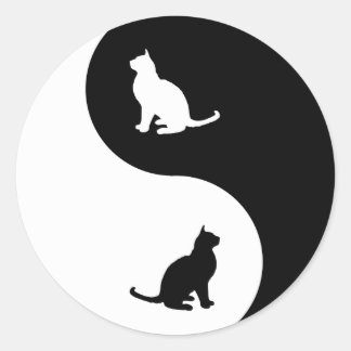 Pegatina Redonda Yin Yang birmano