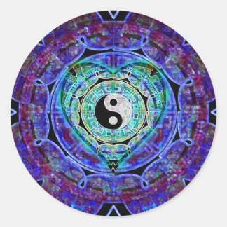 Pegatina Redonda Yin Yang Energy Flow