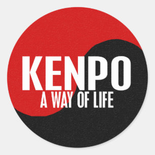 Pegatina Redonda Yin Yang Kenpo