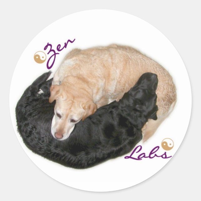 Pegatina Redonda Yin Yang Labs (Anverso)