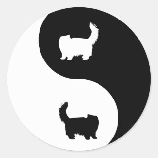 Pegatina Redonda Yin Yang persa
