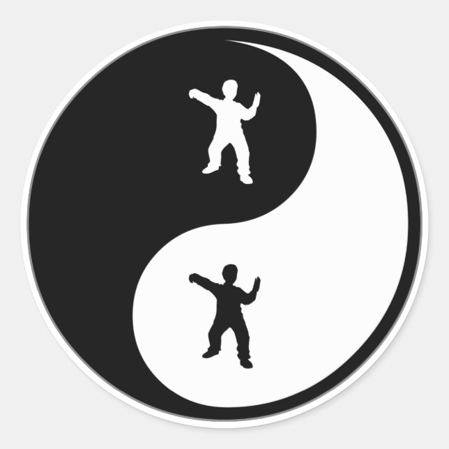 Pegatina Redonda Yin Yang Tai Chi (Anverso)
