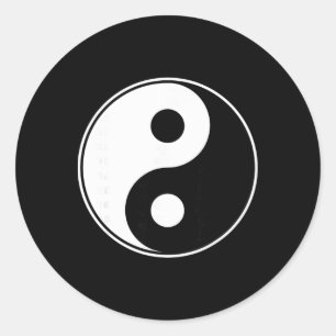 Pegatina Redonda Yin Yang Yoga Namaste Omm Budista Zhen Espiritual