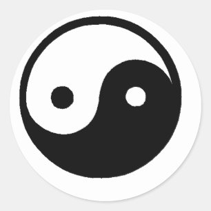 Pegatina Redonda ying_yang