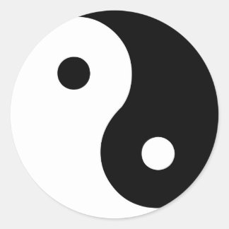 Pegatina Redonda Ying Yang