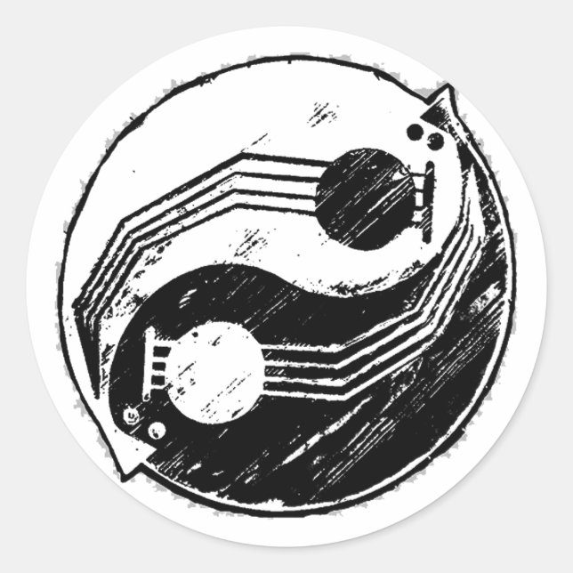 Pegatina Redonda Yinjo (Anverso)