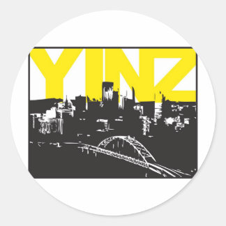 Pegatina Redonda Yinz Pittsburgh