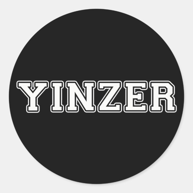 Pegatina Redonda Yinzer (Anverso)