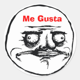 Pegatina Redonda Yo Gusta