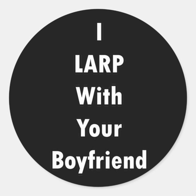 Pegatina Redonda Yo LARP Con Tu Novio (Anverso)