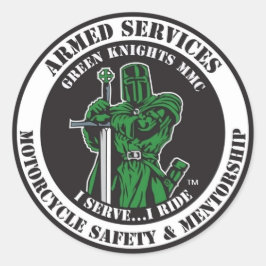 Pegatina Redonda Yo Sirvo... Yo Soy Pegatina.