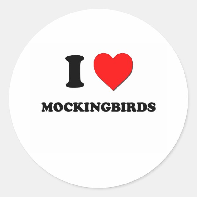 Pegatina Redonda Yo soy los Mockingbirds (Anverso)