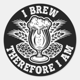 Pegatina Redonda Yo Soy Por Lo Tanto.