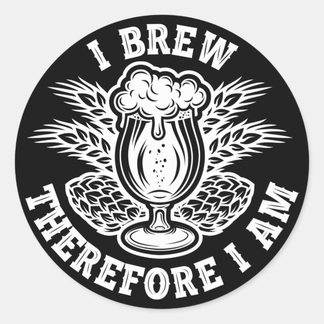 Pegatina Redonda Yo Soy Por Lo Tanto. (Anverso)