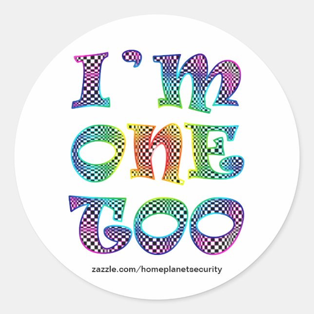 Pegatina Redonda Yo también... (Anverso)