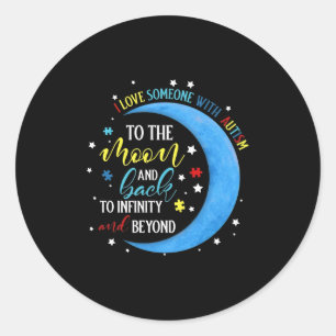 Pegatina Redonda Yo Uso Azul