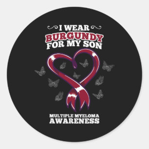 Pegatina Redonda Yo Uso Blo De Concienciación Sobre Mieloma Múltipl