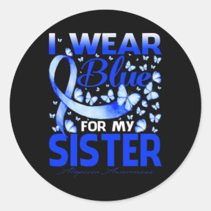 Pegatina Redonda Yo Uso Bule Para Mi Hermana Alopecia Conciencia