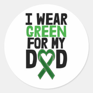 Pegatina Redonda Yo Uso Green Dad S Stigma Tees Mental Health Aware