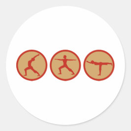 PEGATINA REDONDA YOGA
