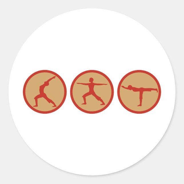 PEGATINA REDONDA YOGA (Anverso)