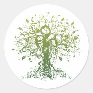 Pegatina Redonda Yoga espiritual