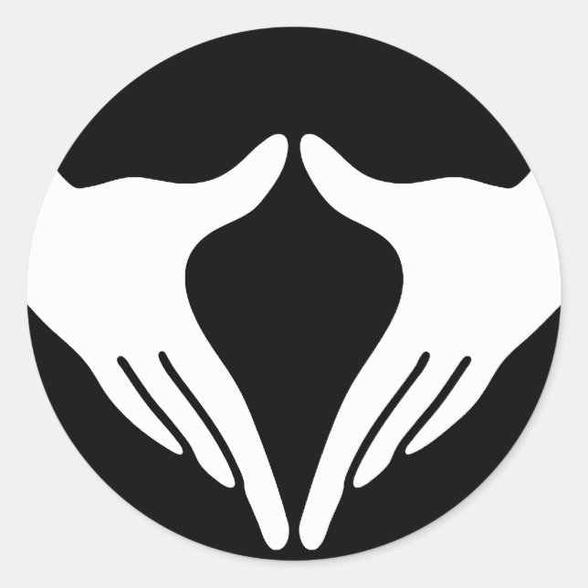 Pegatina Redonda Yoga Yoni Mudra (Anverso)