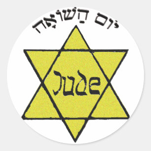 Pegatina Redonda Yom Hashoah
