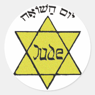 Pegatina Redonda Yom Hashoah
