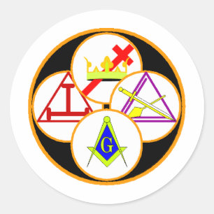 Pegatina Redonda York Rite Mason