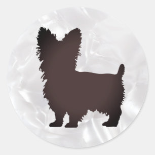 Pegatina Redonda Yorkshire Terrier