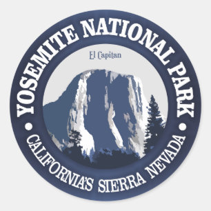 Pegatina Redonda Yosemite 2