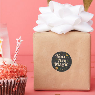 Pegatina Redonda You Are Magic - Inspirational Star Design with Pos