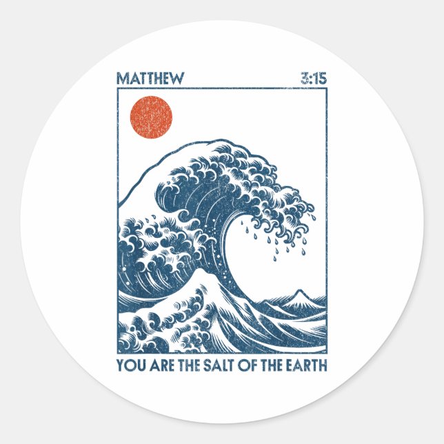Pegatina Redonda You Are The Salt Of The Earth  (Anverso)