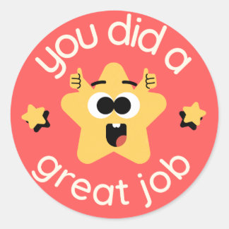 Pegatina Redonda you did a great job stickers