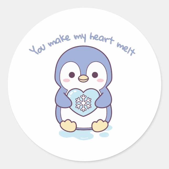Pegatina Redonda You Make My Heart Melt Sticker (Anverso)