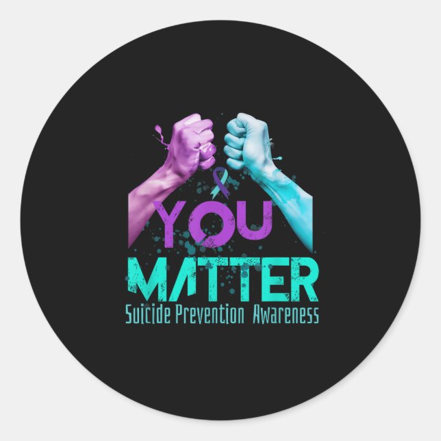 Pegatina Redonda Your Life Choose To Keep On Going Suicide Preventi (Anverso)