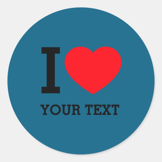 Pegatina Redonda Your Own Funny I Love Baby  (Anverso)