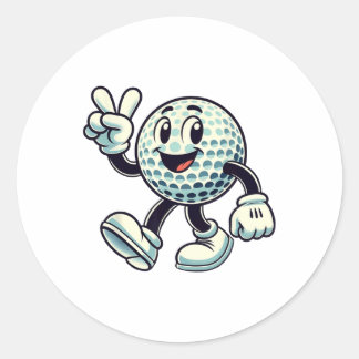 Pegatina Redonda Youth Golf Player Boys Golf Funny 