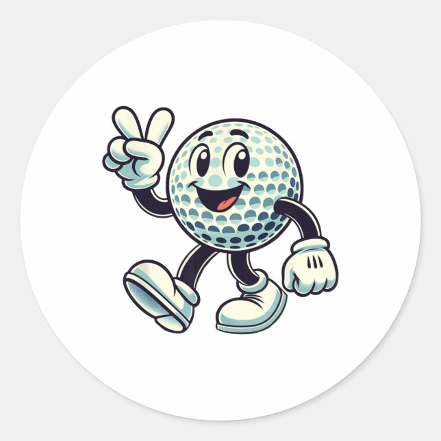 Pegatina Redonda Youth Golf Player Boys Golf Funny  (Anverso)
