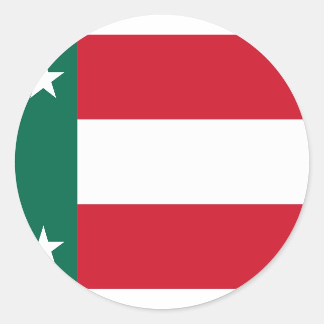 Pegatina Redonda Yucatán de la República, México (Anverso)