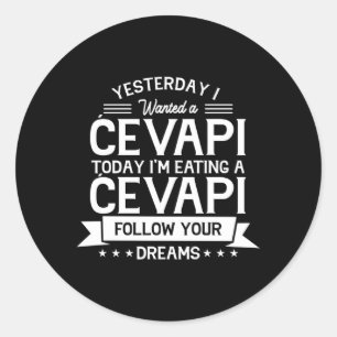 Pegatina Redonda Yugoslavia Food Cevapi Cevapcici Hrvatska
