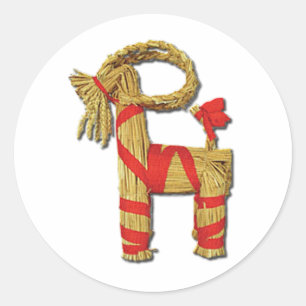 Pegatina Redonda Yule Goat