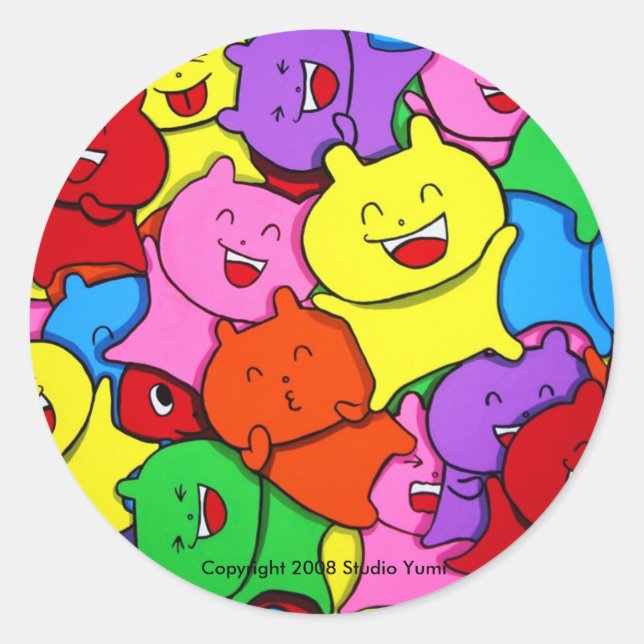 Pegatina Redonda Yummy Everywhere Pegatinas (Anverso)