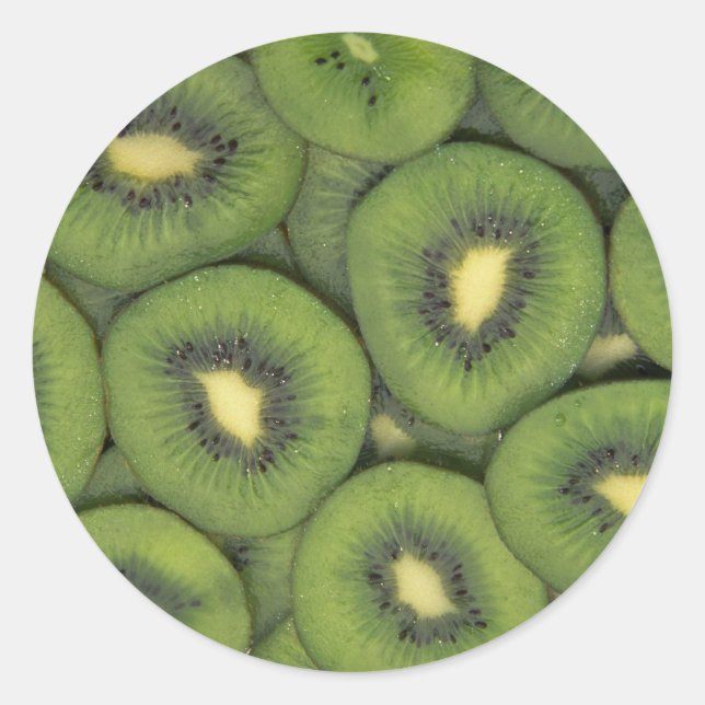 Pegatina Redonda Yummy Kiwi (Anverso)