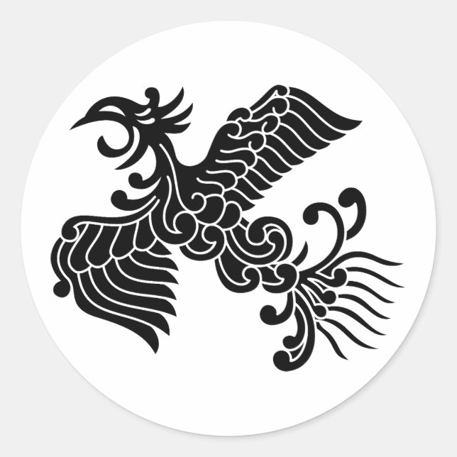Pegatina Redonda Yusoku Phoenix (Anverso)